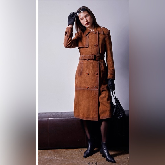 Walter Baker Jackets & Blazers - WALTER BAKER JEROME SUEDE TRENCH COAT CARAMEL SZ SMALL